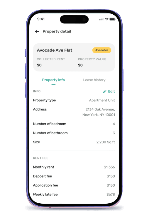 Property and maintenance records in the Equipped app